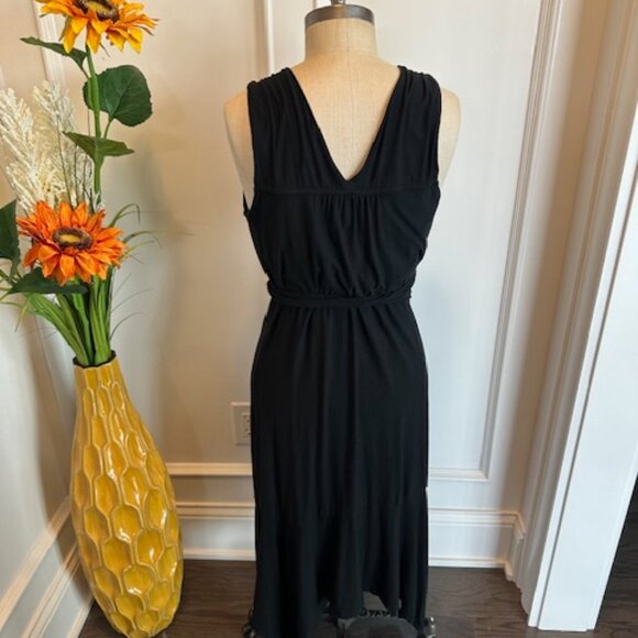 Athleta Wrap Surplice Black Knit Dress - Picture 6 of 16